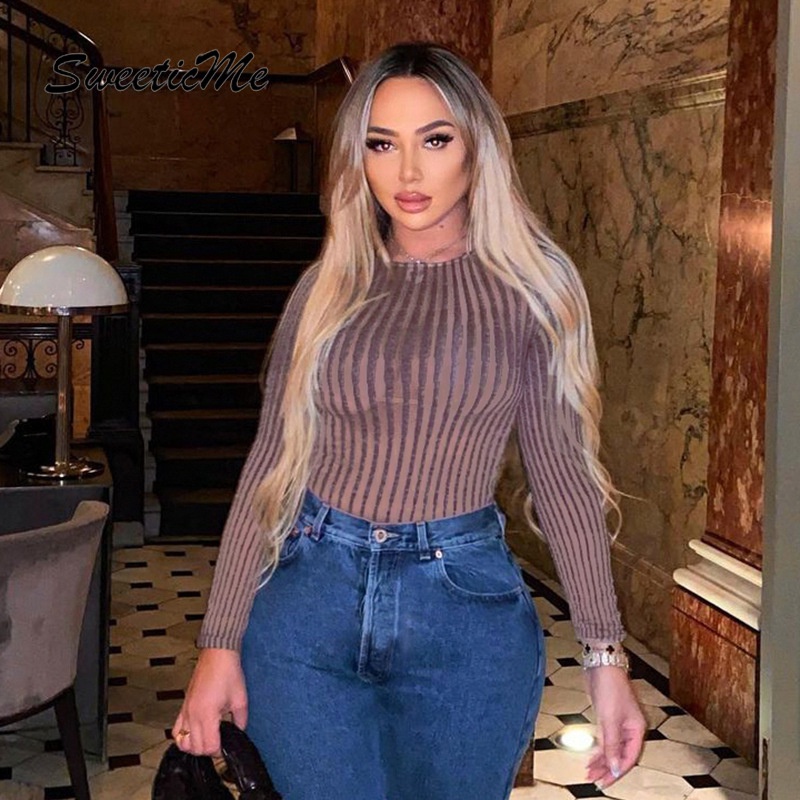 Bộ áo liền quần cổ tròn dáng ôm thời trang quyến rũ cho nữ 2021 | BigBuy360 - bigbuy360.vn