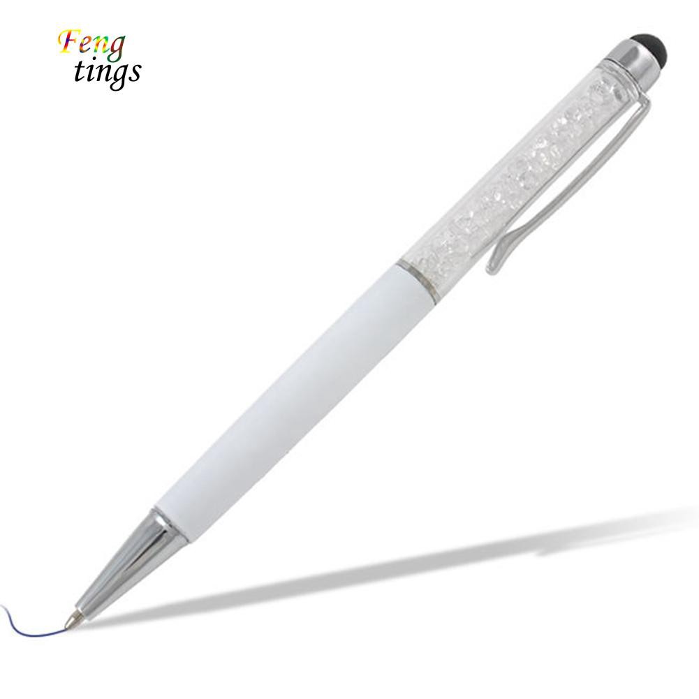 ✌ FT ✌ 2 in 1 Rhinestone Writing Stylus Touch Screen Ballpoint Pen for iPhone Tablet