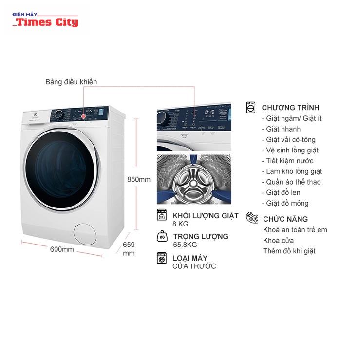 Máy giặt Electrolux Inverter 8 kg EWF8024P5WB