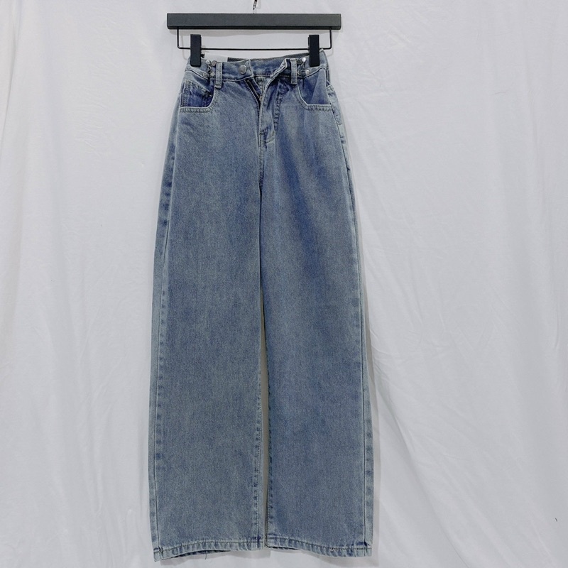Quần Jeans móc cài eo form ống suông ❤Nam nữ unisex❤MOCA jeans