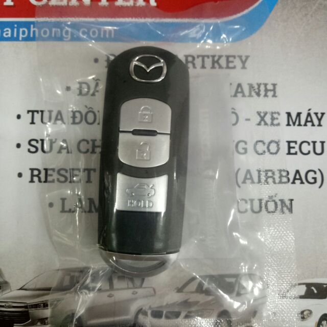 Vỏ chìa khóa smartkey Mazda 3 nút