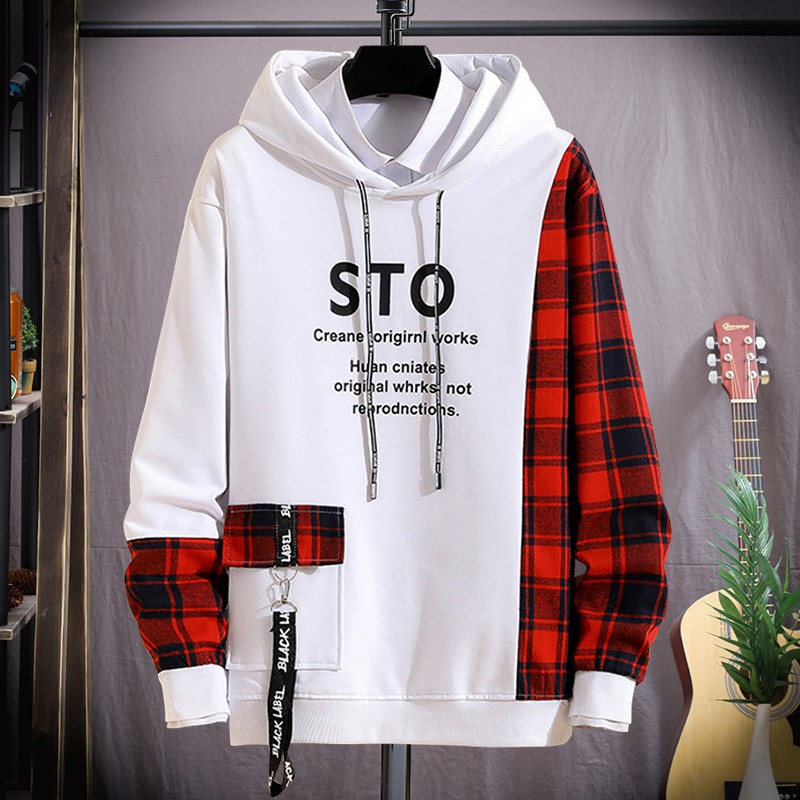 Áo Hoodies Nỉ Nam Thu Đông STO Phối Kẻ Sọc Có Mũ Trùm Đầu Thời Trang ZENKODLMEN AO TOP NAM 122C
