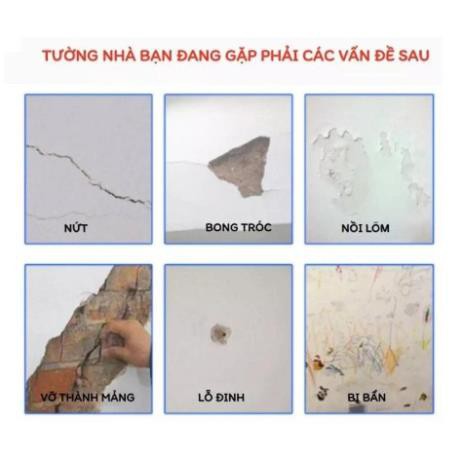 Tuýp keo vá tường La'Home đa năng 250g, Keo vá vết nứt tường, trầy xước, bong tróc, sạch vết bẩn