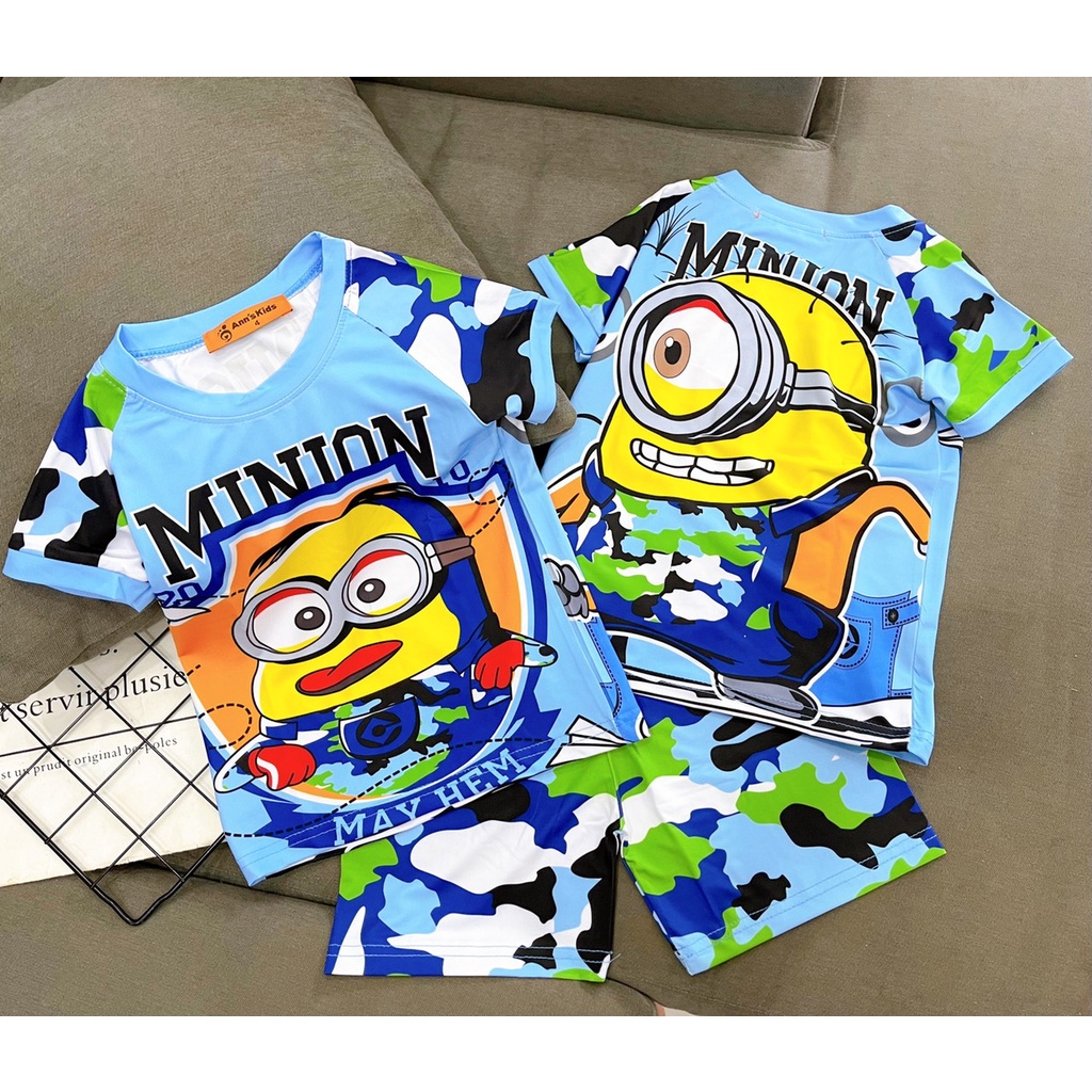 Quần Áo Bé Trai Set Đồ Bộ Thun Lạnh 3D Cho Trẻ Em Size Nhí Đại 9-43 Kg In Hoạt Hình Game Hot Trend Homie Kids