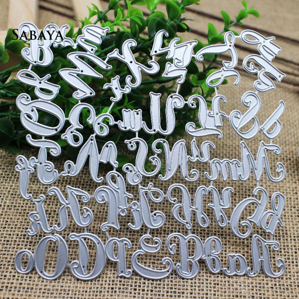 Khuôn Cắt Giấy Bằng Kim Loại Hình Chữ Cái Trang Trí Scrapbook DIY