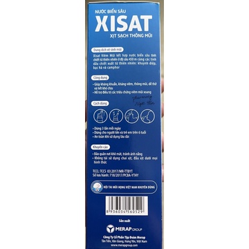 XISAT XỊT SẠCH THÔNG MŨI CHAI 75ML