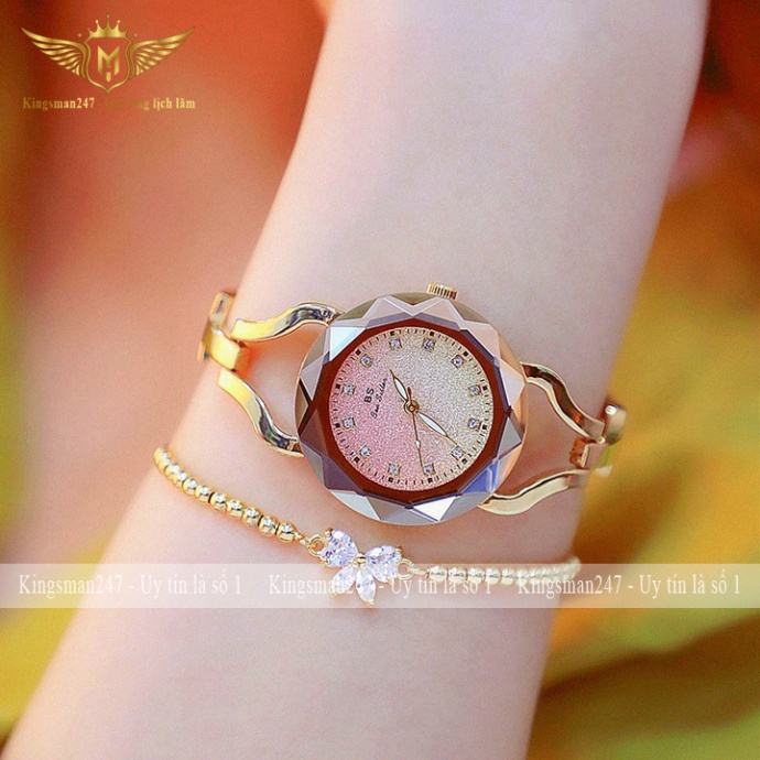 Đồng hồ nữ chính hãng Bs mặt nhỏ, đính đá, dây kim loại cá tính, thời trang hiện đại cao cấp chính hãng [Tặng bông tai] | BigBuy360 - bigbuy360.vn