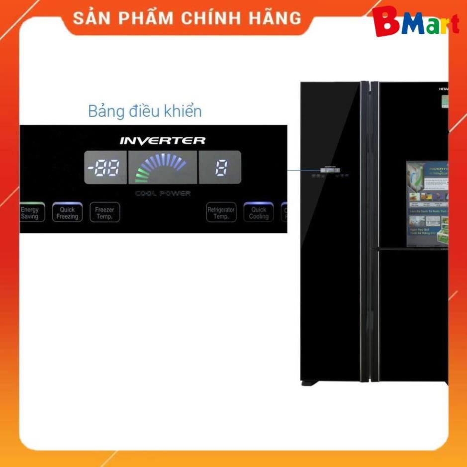 [ FREE SHIP KHU VỰC HÀ NỘI ] Tủ lạnh Hitachi side by side 3 cửa màu đen R-FM800PGV2(GBK)  - BM