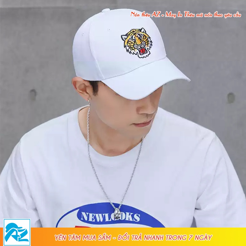 [Mã FAMARAL1 giảm 10K đơn 50K] Nón kết nam thời trang thêu hình hổ tiger 2022 - Vải kaki cotton MT585