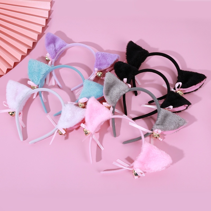 Băng Đô Tai Mèo Co Giãn Dễ Thương Dành Cho Nữ