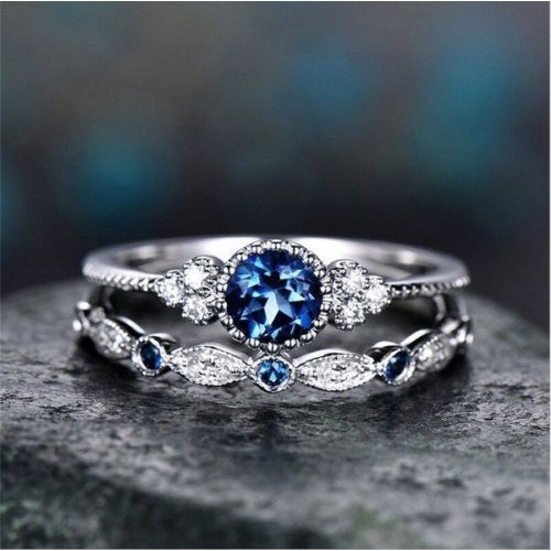 Nhẫn Zircon Smug | Phụ Kiện Trang Sức Bằng Thép Không Gỉ Màu Ngọc Lục Bảo Mới Cho Nam Và Nữ