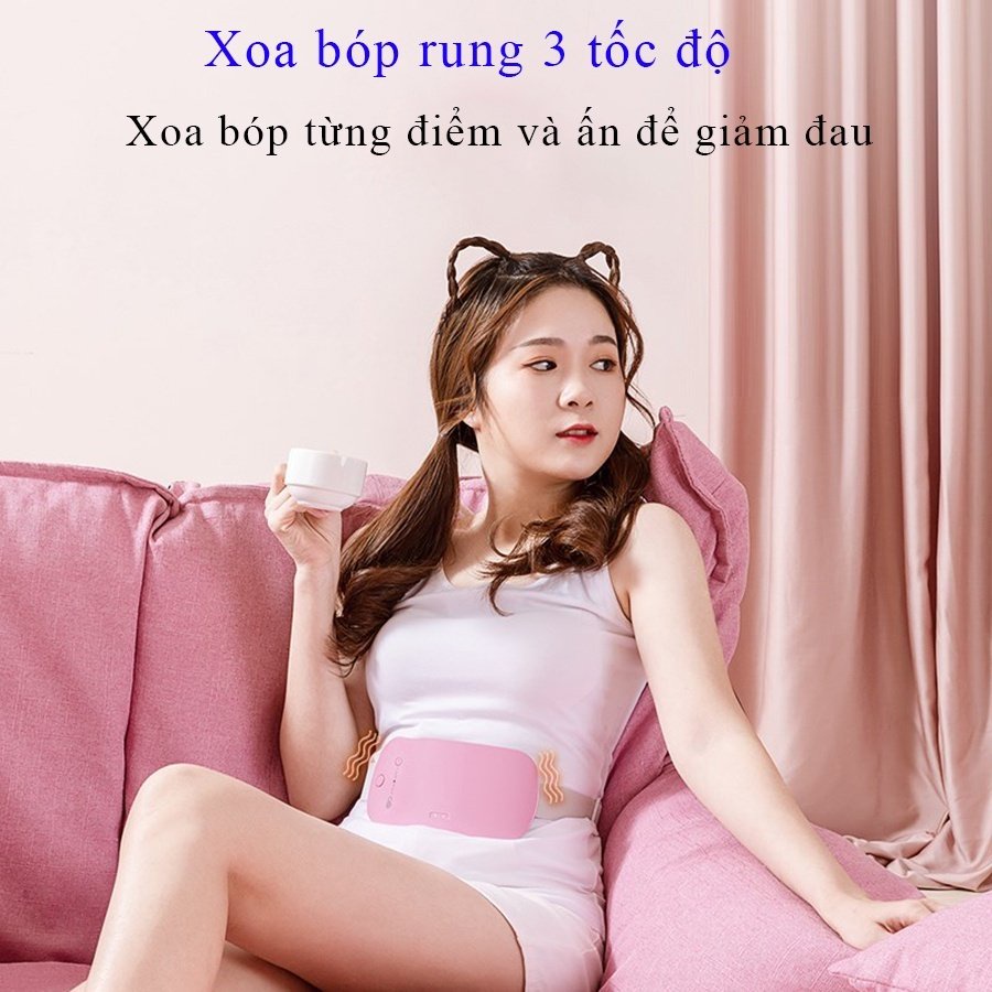 Máy Massage Giảm Đau Bụng Kinh Nguyệt Làm Ấm Bụng Tích Hợp Massage Bảo Hành 3 Tháng
