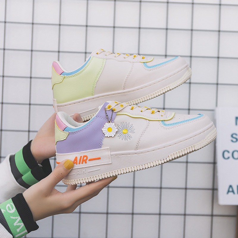 [Mã FAGREEN245 giảm 10% tối đa 30k đơn từ 99k] Giày Thể Thao Snaeker Nữ Dây Hoa Cúc (Kèm Phụ Kiện) | BigBuy360 - bigbuy360.vn