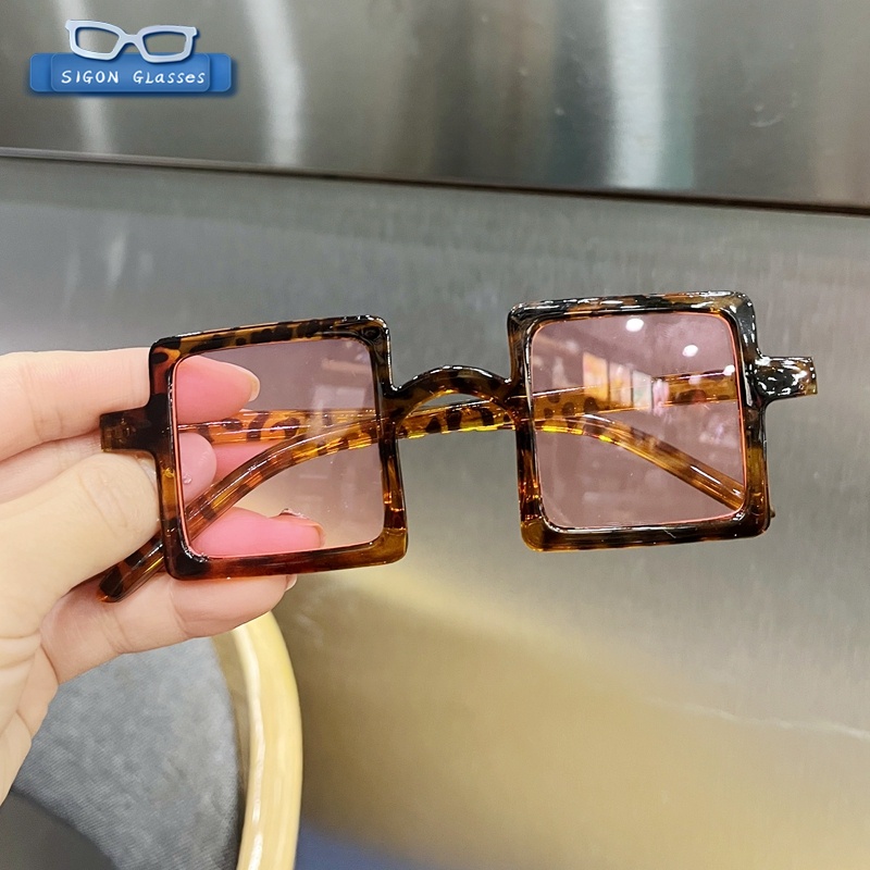 Kính Mát Vuông Nhiều Màu Sắc Chống Tia UV400 Thời Trang Cho Bé