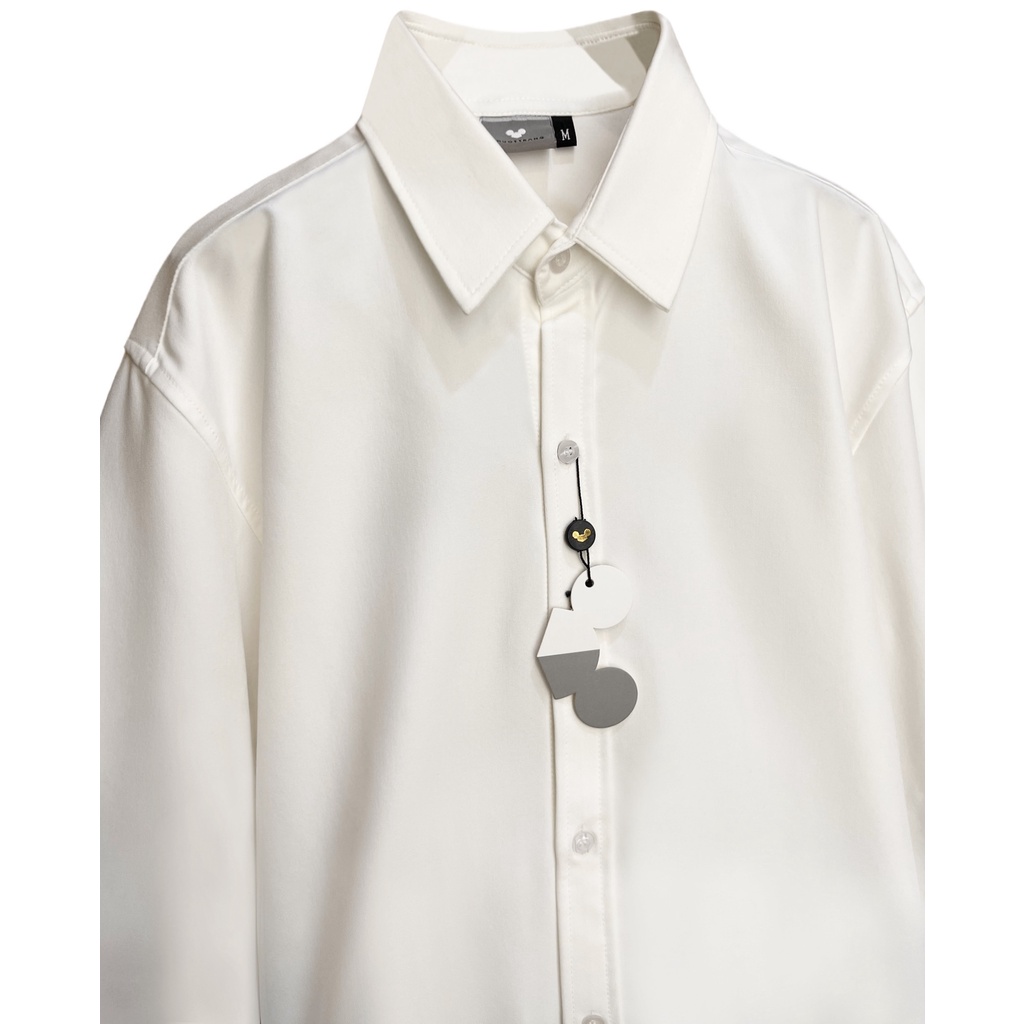 ÁO SƠ MI trắng gạo Basic KKL Tay Dài CHUOTTRANG