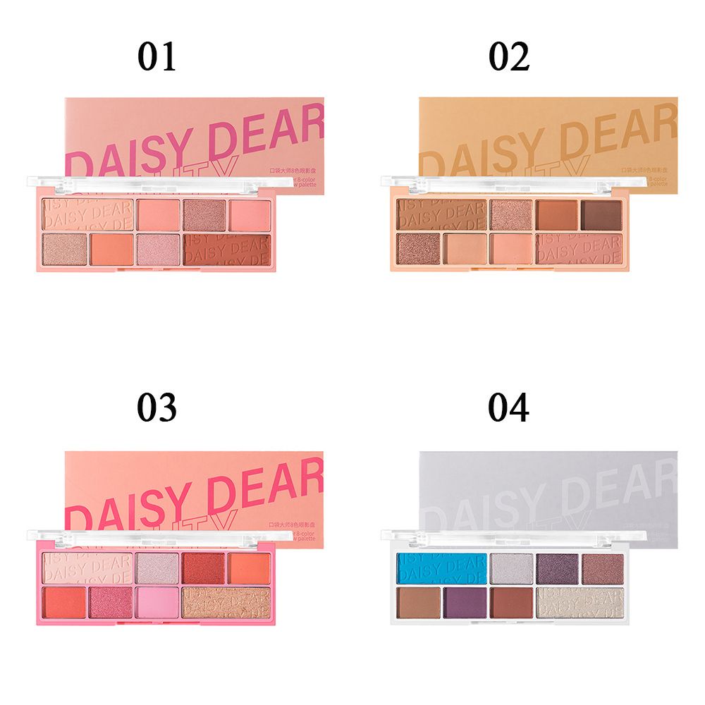 [Hàng mới về] Bảng Phấn Mắt 8 Màu Lì / Nhũ Kháng Nước Lâu Trôi Thiết Kế Thời Trang
