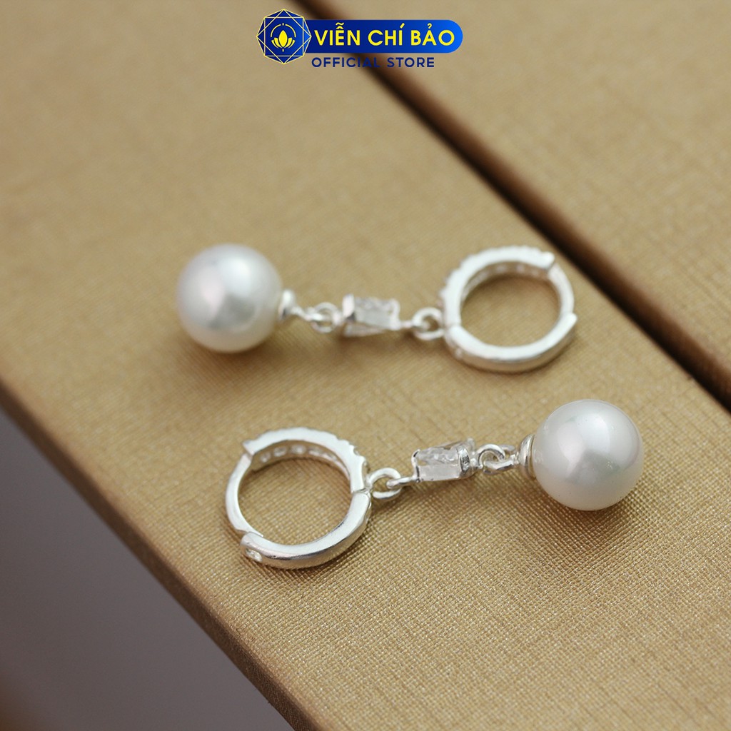 Bông tai bạc nữ dạng thả chất liệu bạc 925 thời trang phụ kiện trang sức nữ Viễn Chí Bảo B400139x