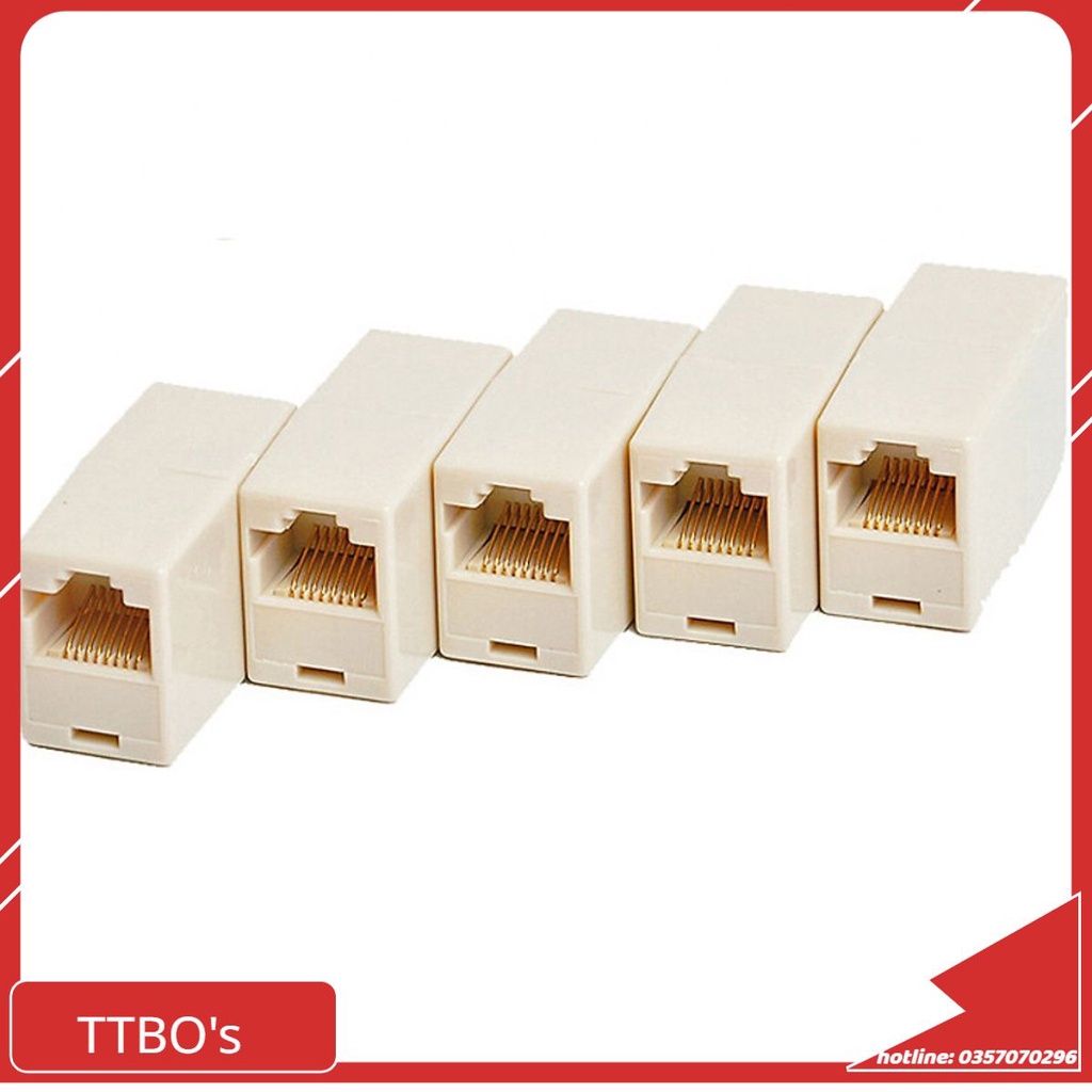 Đầu nối mạng 1-1, 1-2 RJ45 nối 2 đoạn dây mạng thành 1 đoạn dây liền mạch hoàn chỉnh TTBO's