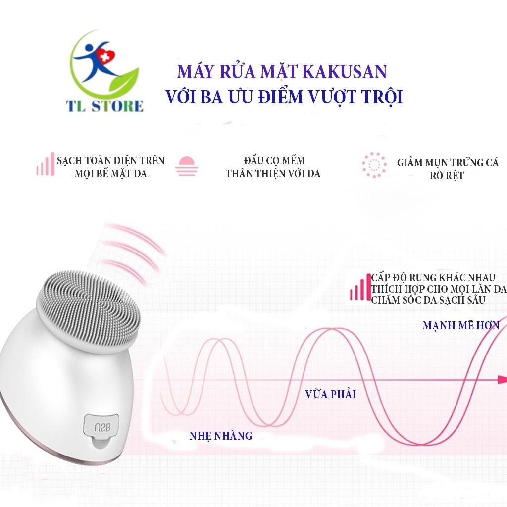 Máy rửa mặt đa năng cao cấp Kakusan - Hai chế độ làm sạch và đẩy di tinh chất | BigBuy360 - bigbuy360.vn