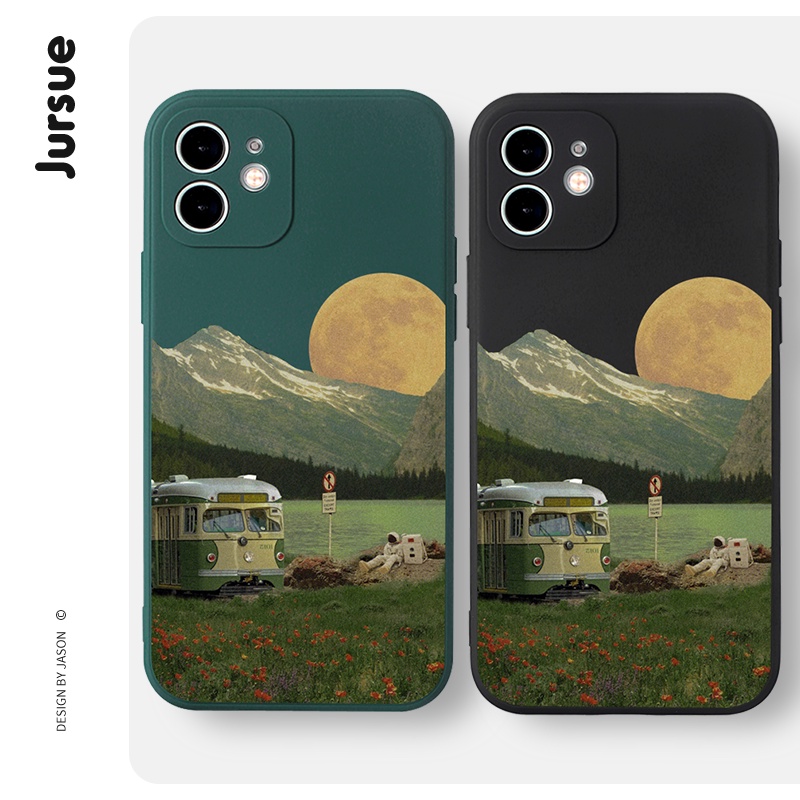 Ốp điện thoại JURSUE dễ thương đẹp ngộ nghĩnh mềm Cho iPhone 14 13 12 11 Pro Max SE 2020 X XR XS ip 8 7 Plus kute XYH558