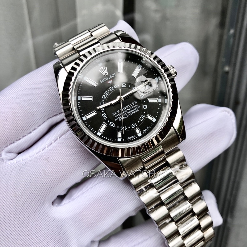 Đồng Hồ Nam Rolex 38mm Máy Nhật Dây Kim Loại Thép Không Gỉ Đúc Lịch Ngày Mới