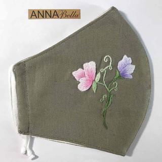 Khẩu trang vải thêu handmade AN33