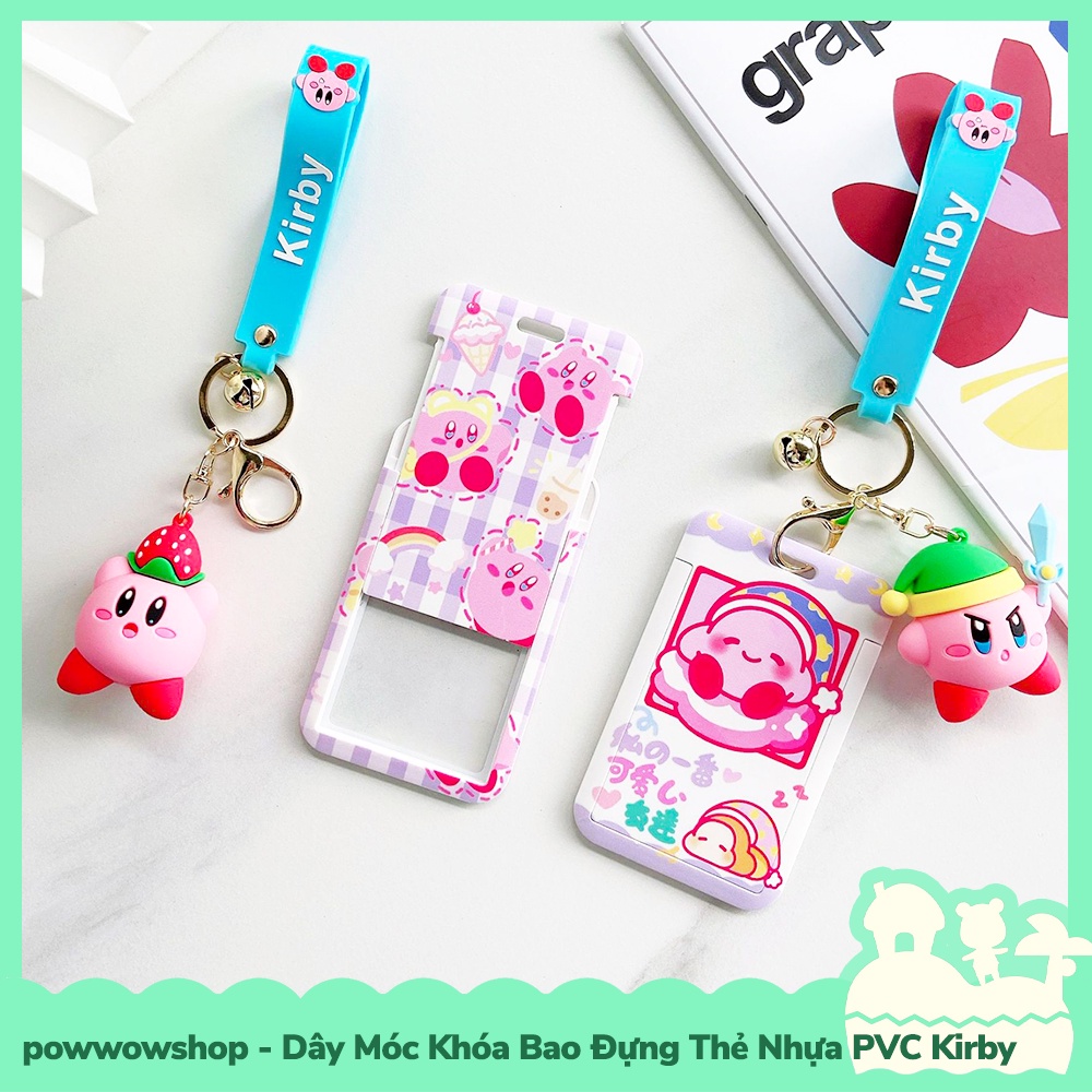 [Sẵn VN - Hỏa Tốc] Dây Móc Khóa Bao Đựng Thẻ Nhân Viên Nhựa PC + Acrylic Phong Cách Kirby