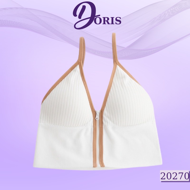 Áo lót ngực cotton phối ren hoa đệm mỏng sexy DORIS - 20270