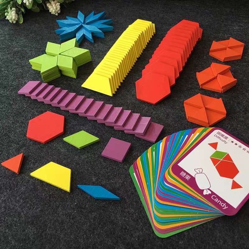 Ghép hình sáng tạo- Pattern Blocks ( 155ct- 200ct)
