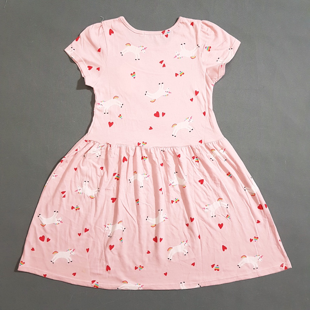 Đầm thun cotton ngựa pony, hoa nhí dể thương mát mẻ cho bé gái