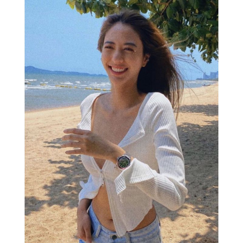 áo dây kéo 2 đầu tay dài