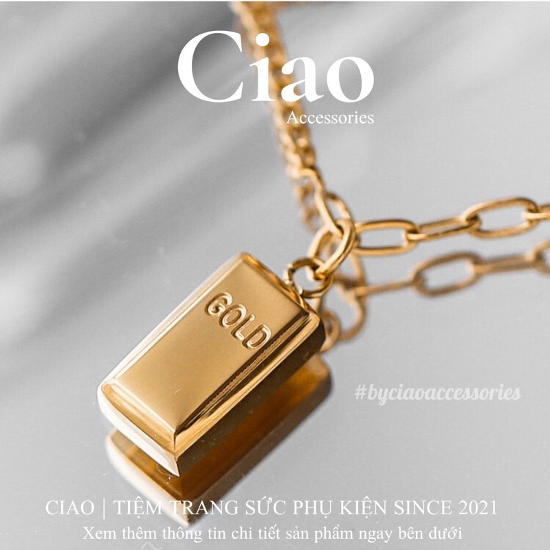 [HOẢ TỐC 1H] Vòng chân/ Lắc chân titan không gỉ thiết kế đính charm đơn giản xinh xắn Goldie Ciao