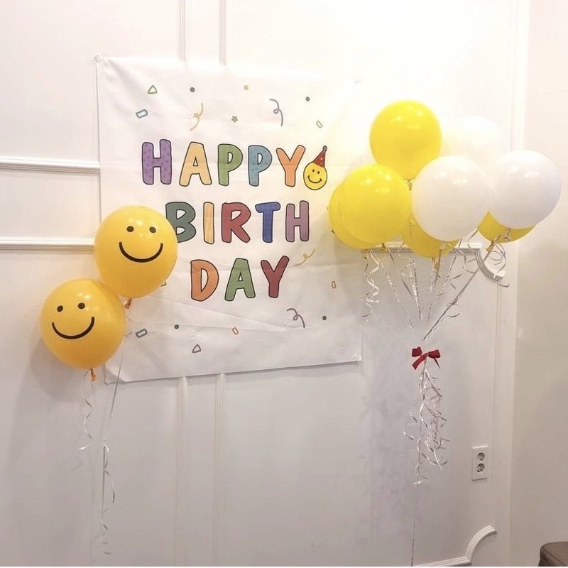 Phông nền background Happy Birthday Trang trí sinh nhật phong cách Hàn Quốc