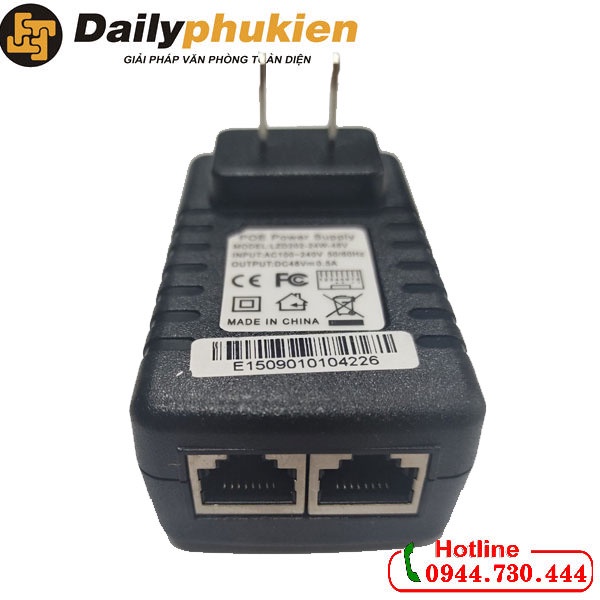 adapter nguồn POE 48v 0.5a dạng cắm liền ổ điện
