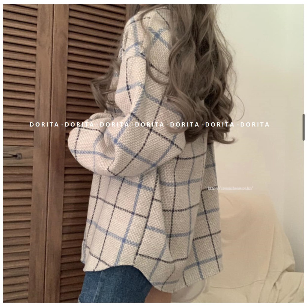 [Ảnh thật/Video] Áo sơ mi nhung tăm khoác ullzang, Áo sơ mi nhung tăm Hàn Quốc- Dorita Boutique | BigBuy360 - bigbuy360.vn