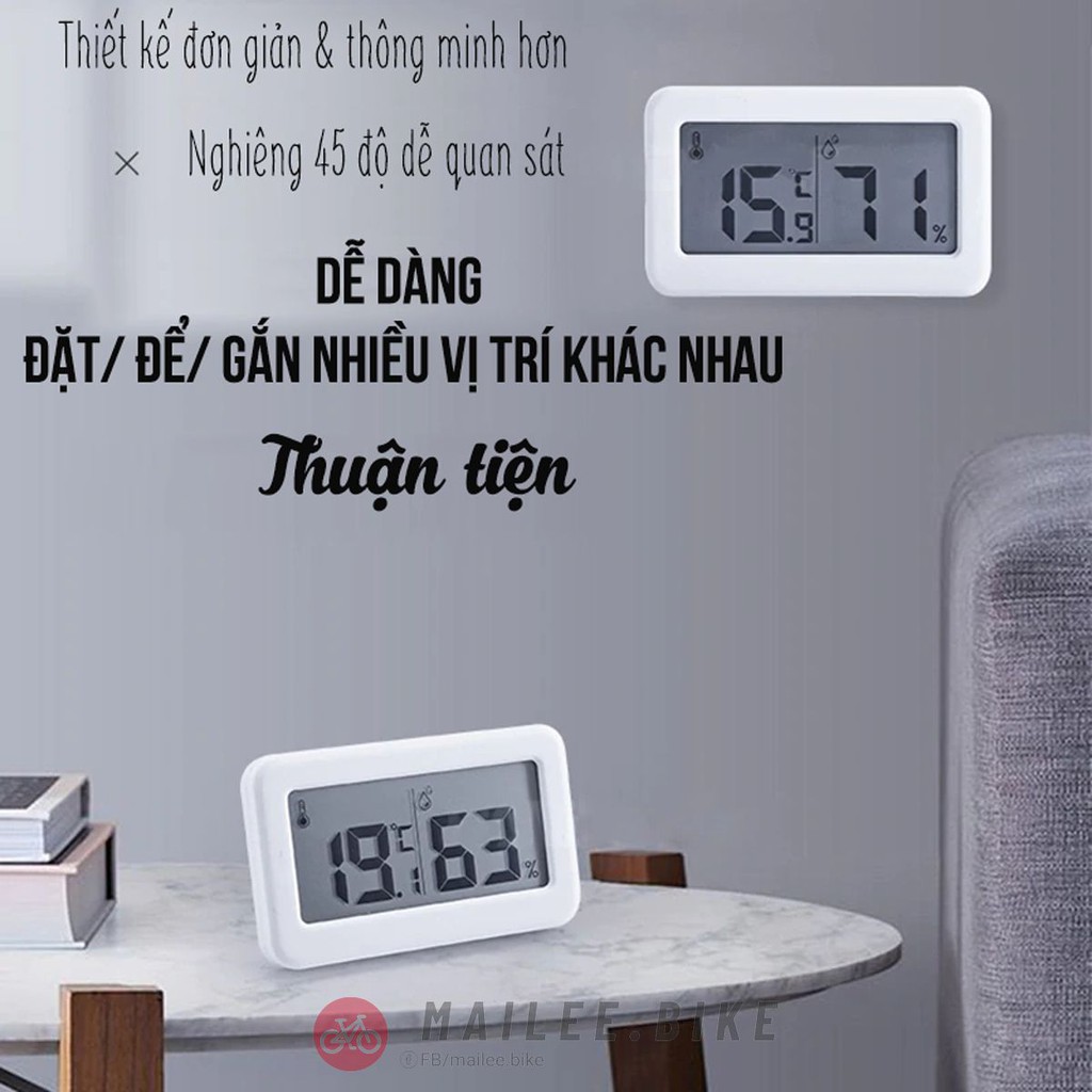 Đồng Hồ Đo Nhiệt Độ Và Độ Ẩm Không Khí Trong Nhà Để Bàn Với Cảm Biến Thông Minh Giúp Dễ Dàng Quan Sát Chính Xác Nhiệt Độ