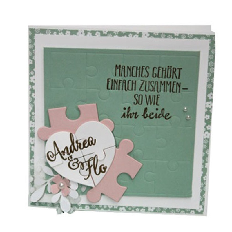 Khuôn Cắt Giấy Kim Loại Hình Mảnh Ghép Hình Trái Tim