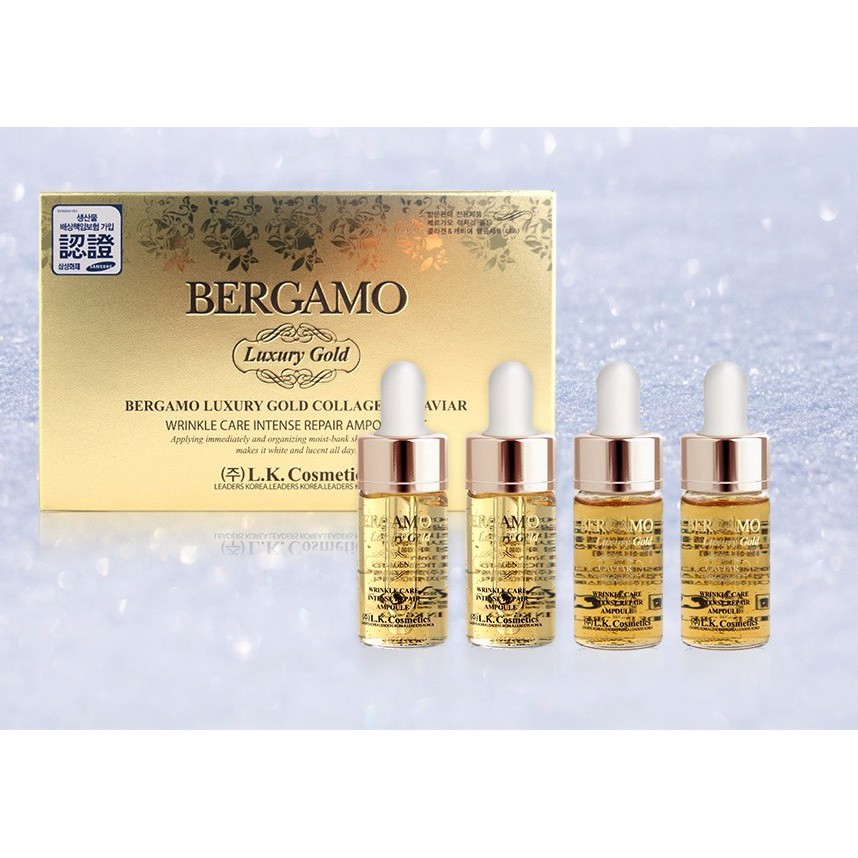 COMBO 2 SET Serum Bergamo Vàng Bergamo Luxury Gold Collagen & Caviar [chính hãng]