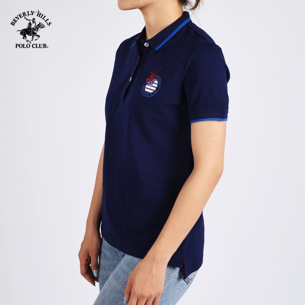 Beverly Hills Polo Club - Áo polo Ngắn tay Nữ Trendy Xanh Navy 12 NVB12- BHPC WAPN0045