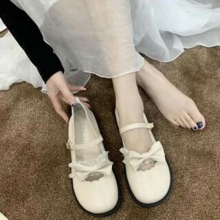 [Oder]Giày búp bê da nữlolita nơ ảnh thật ở cuối