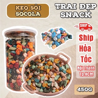 Xả kho kẹo sỏi socola hủ pet 450g - trai đẹp snack