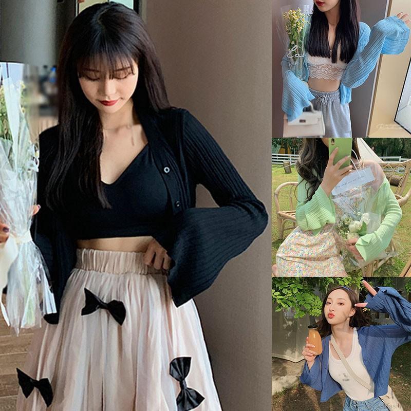 [Baywellfashion]Áo Khoác Cardigan Tay Loe Siêu Nhẹ Chống Nắng Thời Trang Cho Nữ | BigBuy360 - bigbuy360.vn