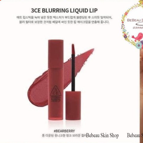 3CE - Son kem 3CE BLURRING LIQUID LIP | Thế Giới Skin Care