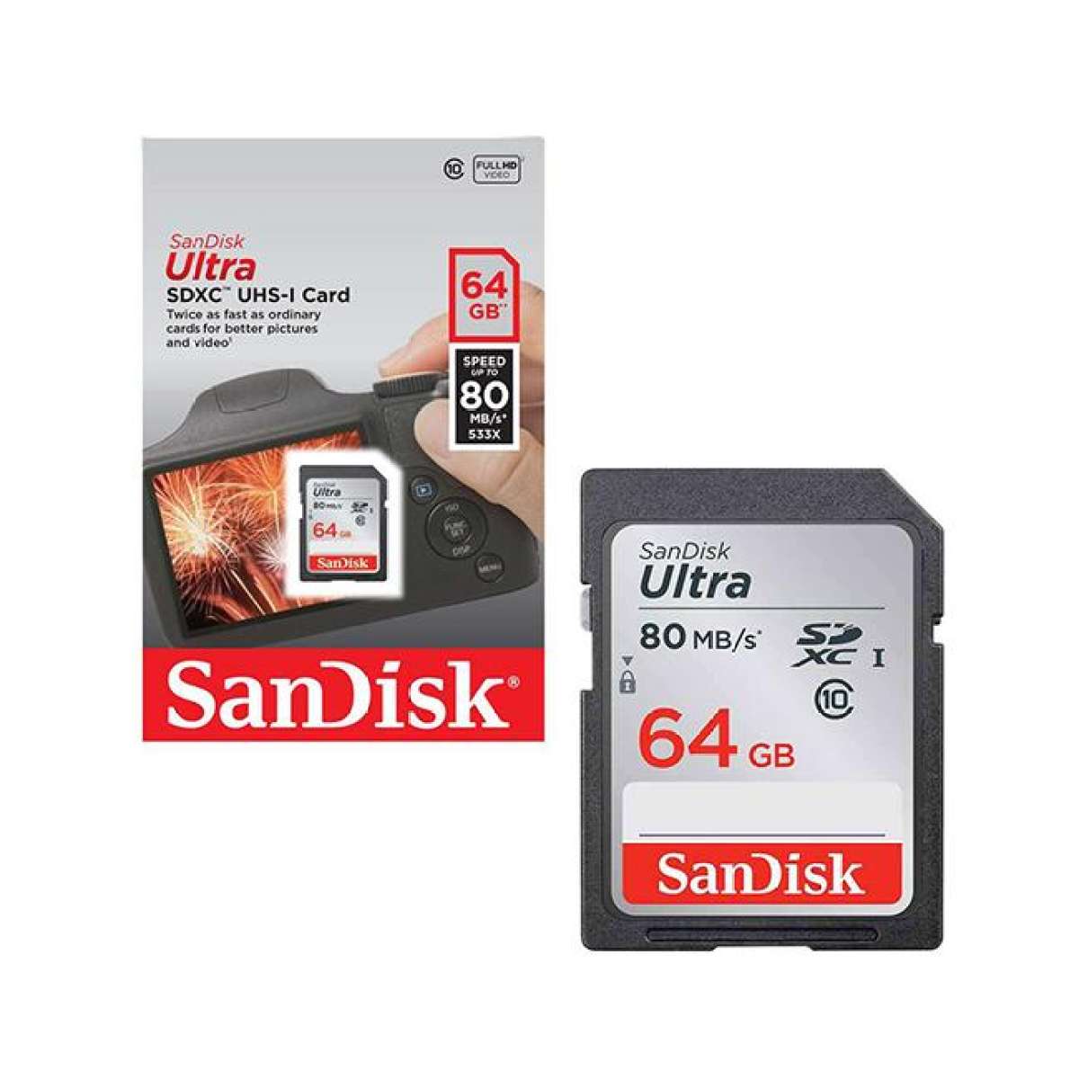 [Giảm giá / triết khấu 12% ] Cho Máy Ảnh Thẻ SanDisk Ultra SD Chính Hãng  64GB 32GB  Class 10 SD SDHC SDXC Thẻ Nhớ Tốc1