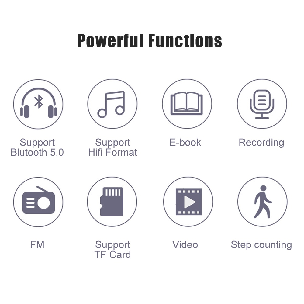 Máy nghe nhạc mp3 RUIZU X52 kết nối bluetooth có đài fm ghi âm chất lượng cao