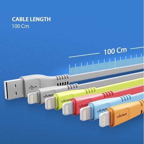 Cáp Sạc Nhanh VIVAN CSL100S 1m 100cm nhiều màu- BH 12 tháng