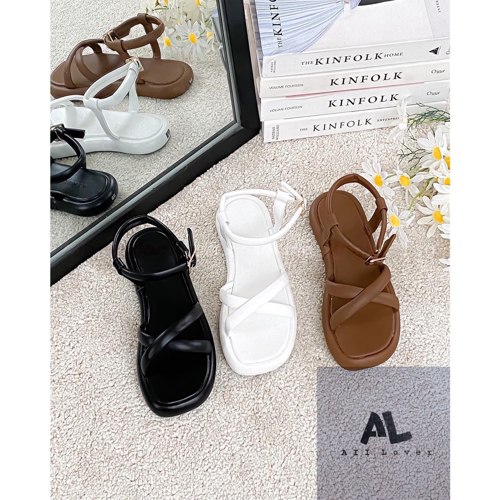 SANDAL NỮ ALI LOVER - GIÀY XUỒNG THỜI TRANG PHONG CÁCH NỮ TÍNH QUAI NGANG ĐẾ BẰNG - AS220727