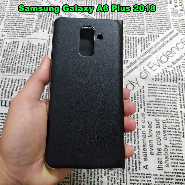 Bao Da Samsung Galaxy A6 2018 / A6 Plus 2018 / A8 2018 / A8 Plus 2018 Kiểu Dáng Gấp 2 Mặt Và Có Phối Ví Sang Trọng
