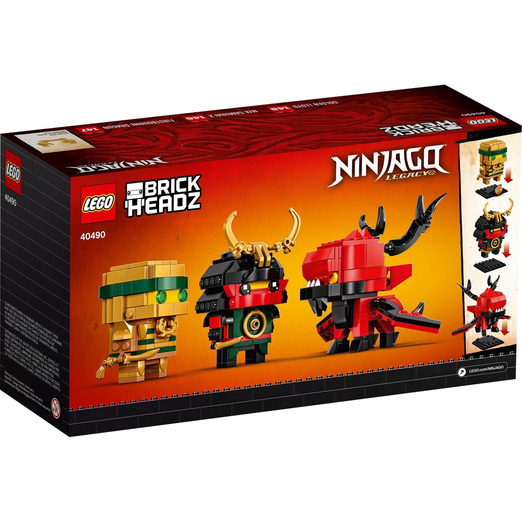 40490 Đồ chơi lắp ráp Iego BrickHeadz Ninjago 10th Anniversary - Bộ Ninjago kỷ niệm 10 năm