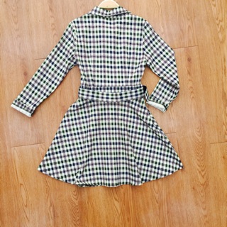 Sale off váy liền kẻ caro